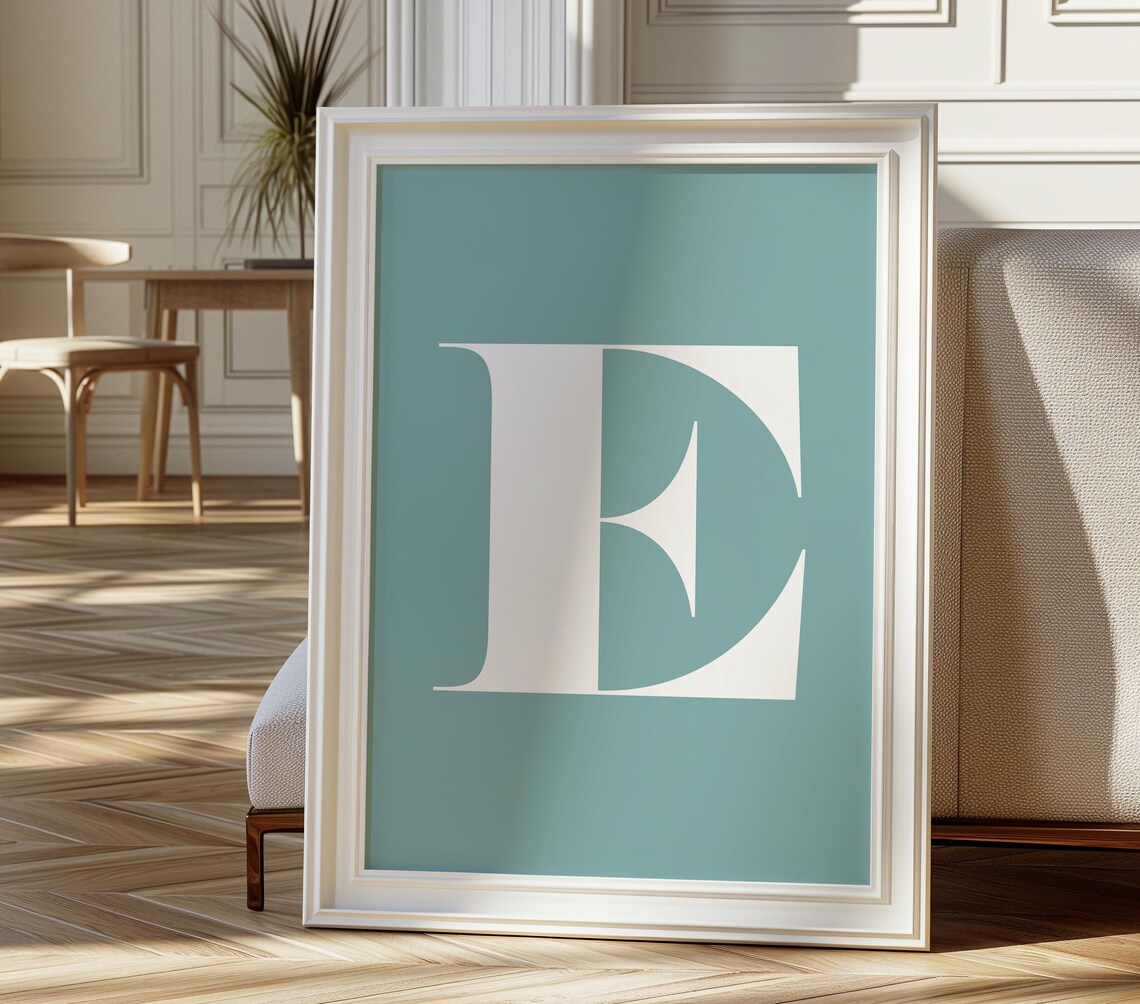 Letter E, Alphabet Wall Art Print for Dorm Decor - Image 2