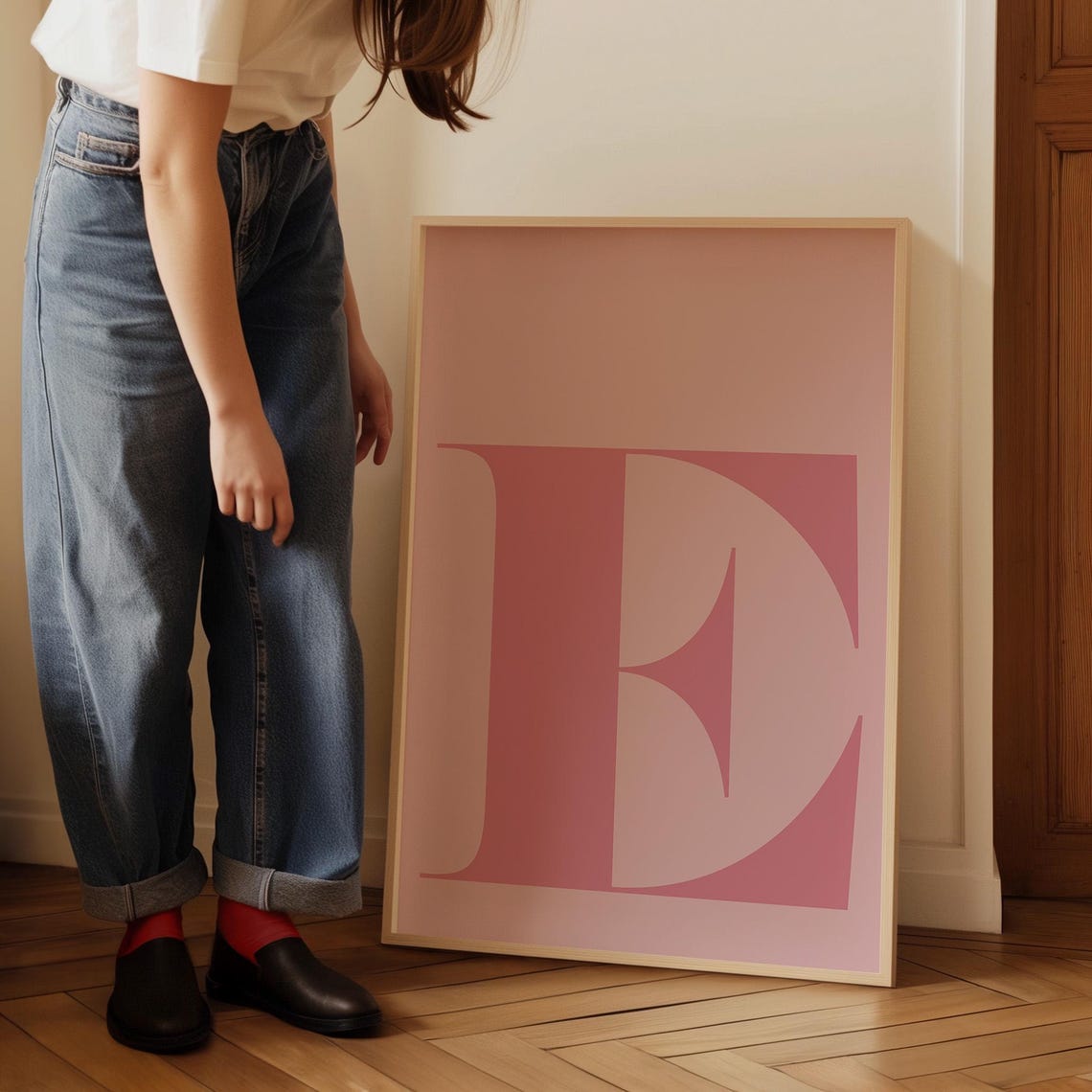Letter E Poster, Monogram Wall Decor - Image 4