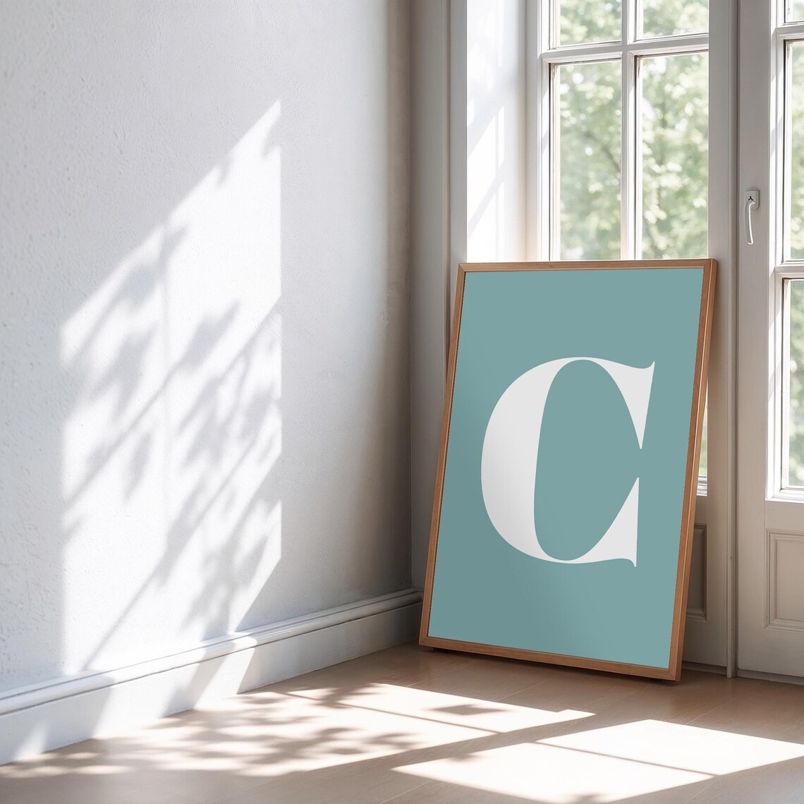 Retro Letter C Monogram, Pastel Letter Art - Image 5