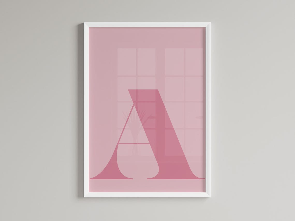 Retro Letter A Monogram Alphabet Poster