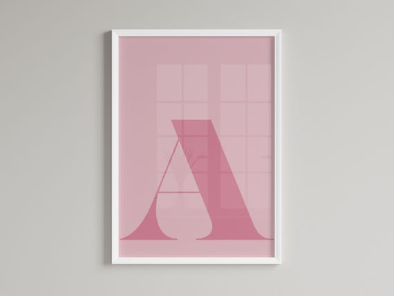 Retro Letter A Monogram Alphabet Poster