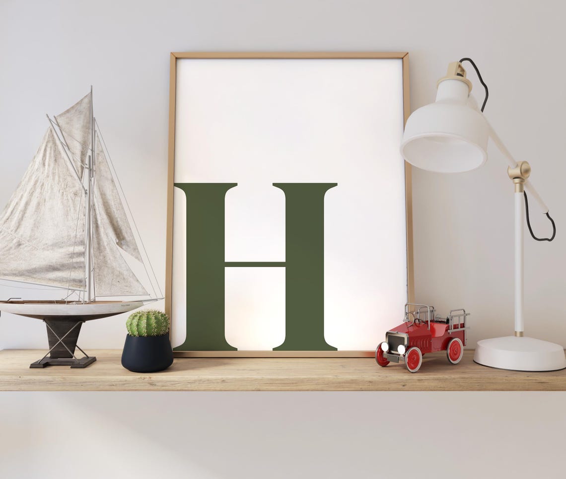 Letter H Poster, Preppy Room Decor - Image 2