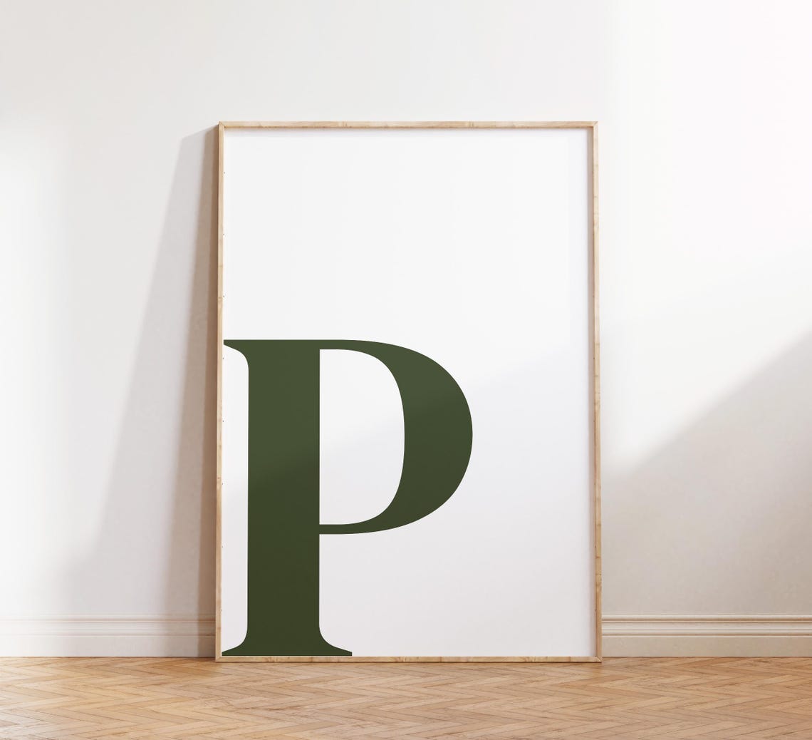 Letter P Poster, Preppy Room Decor - Image 5