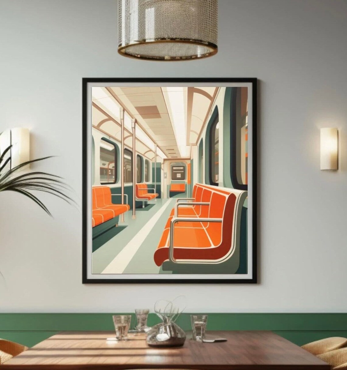 New York Subway Travel Poster, Minimal Modern