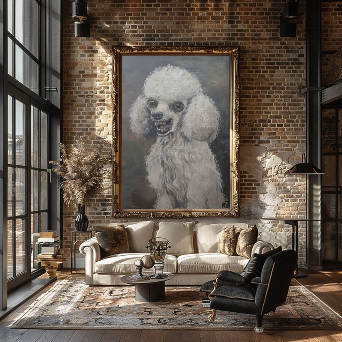 Anastasia Ames Poodle Painting Reproduction Art Print