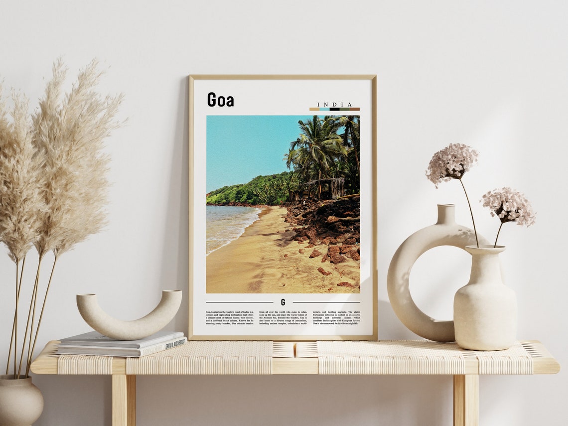 Goa India Tropical Beach Palm Trees Sunny Coastal Travel Print - Image 3