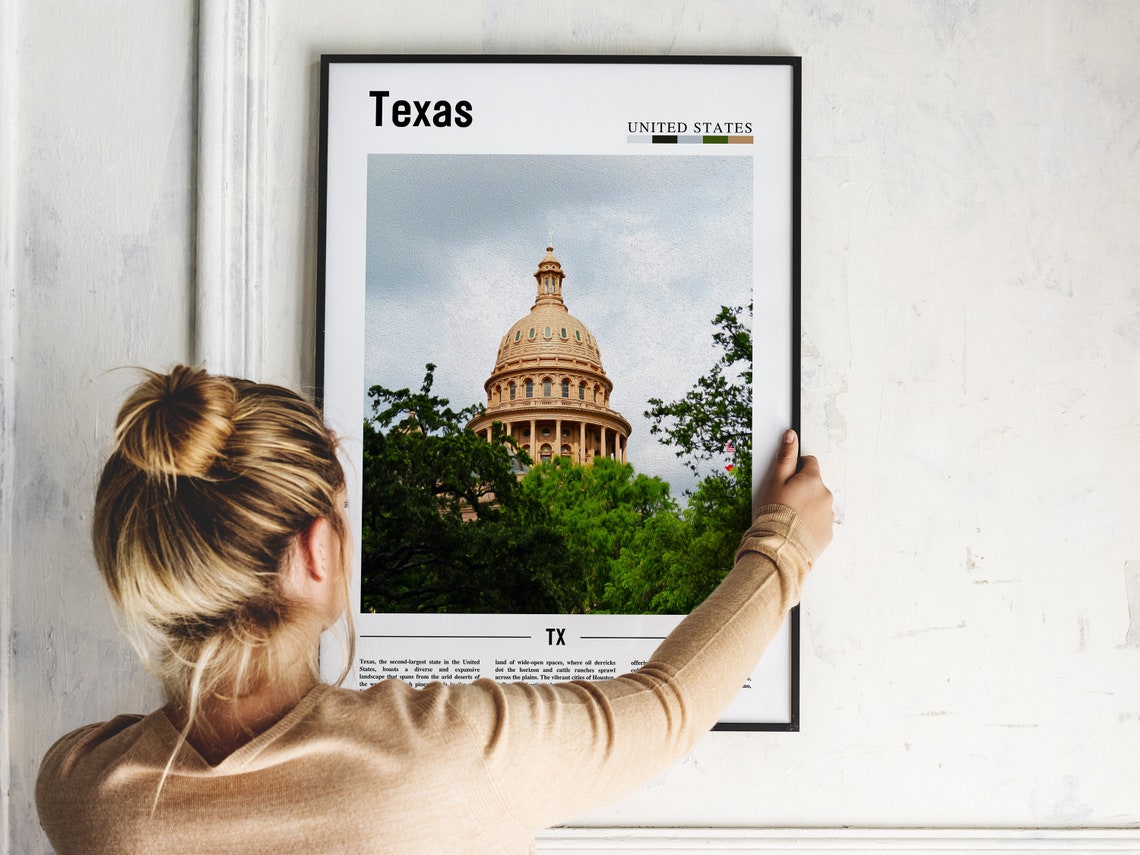 Texas Poster Texas Print Texas Wall Art Texas Photo United States Photo United States Poster United States Print - Image 2