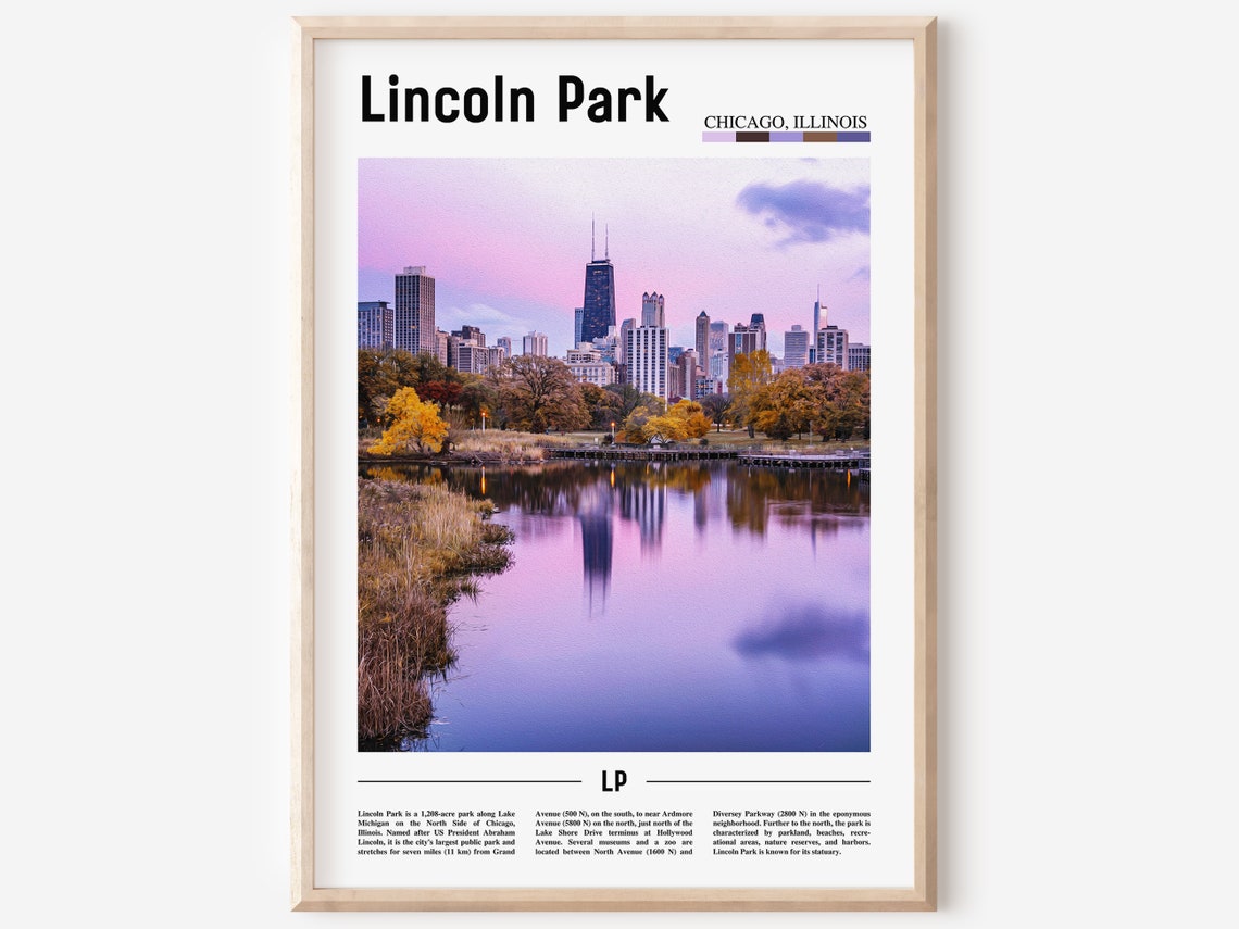Lincoln Park Poster Lincoln Park Print Lincoln Park Wall Art United States Photo United States Poster United States Print