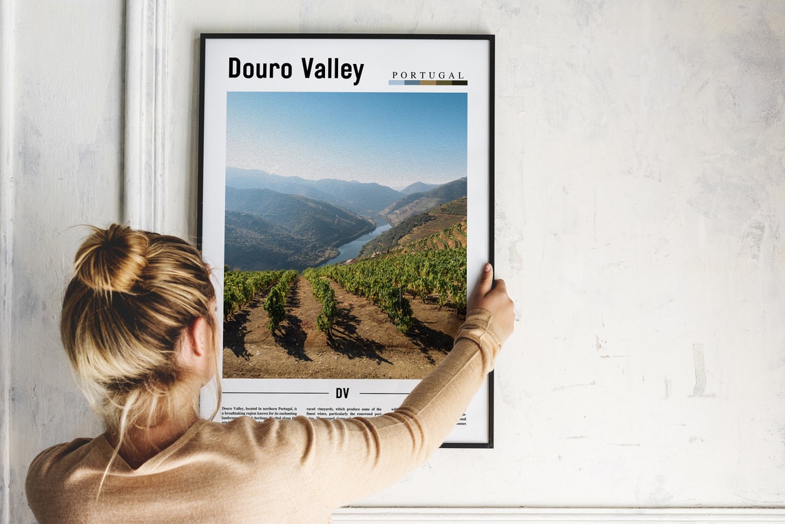 Douro Valley Portugal Terraced Vineyard River Photo Travel Poster - Image 2