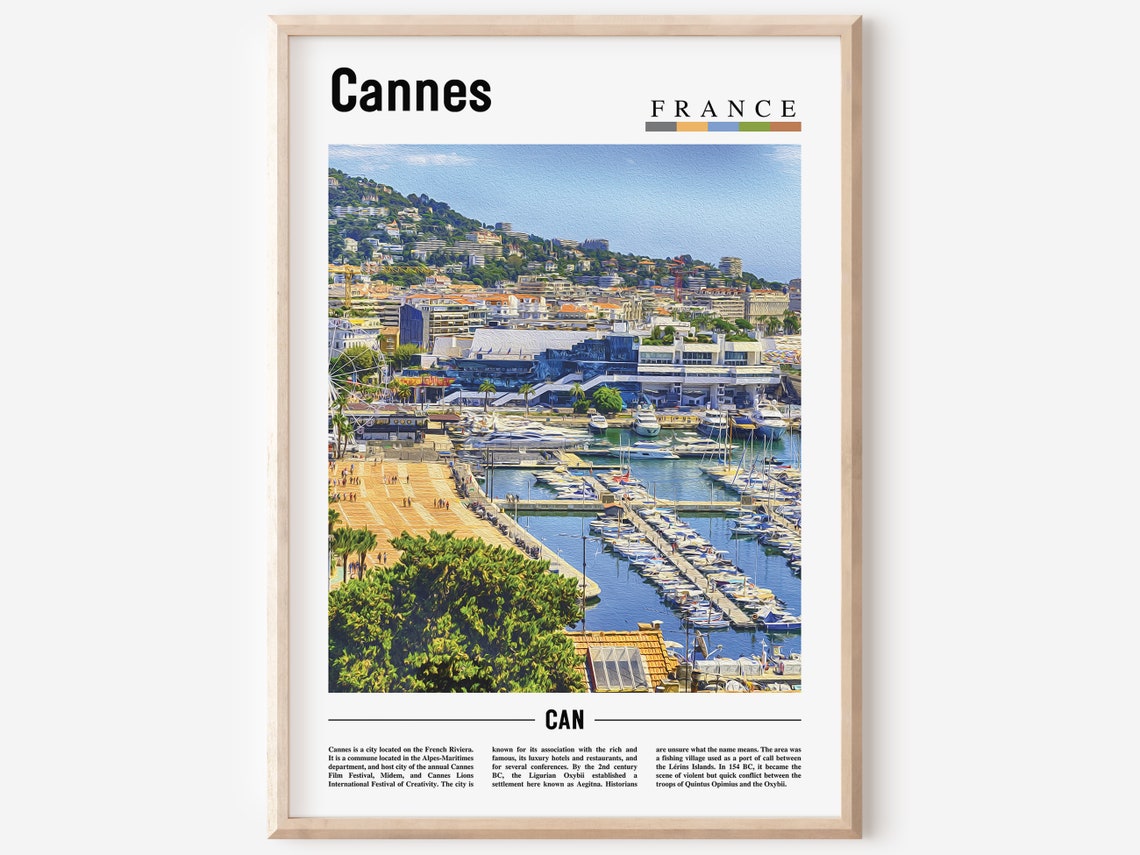 Cannes Print Cannes Poster Cannes Wall Art France Photo France Poster France Print France Wall Art Minimal Travel Poster