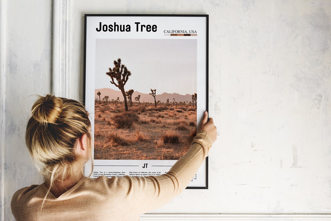Joshua Tree California Desert Landscape at Golden Hour Poster - Image 2