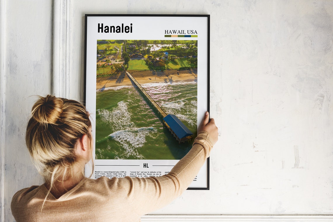 Hanalei Print Hanalei Poster Hanalei Wall Art United States Photo United States Poster United States Print Travel Poster - Image 2