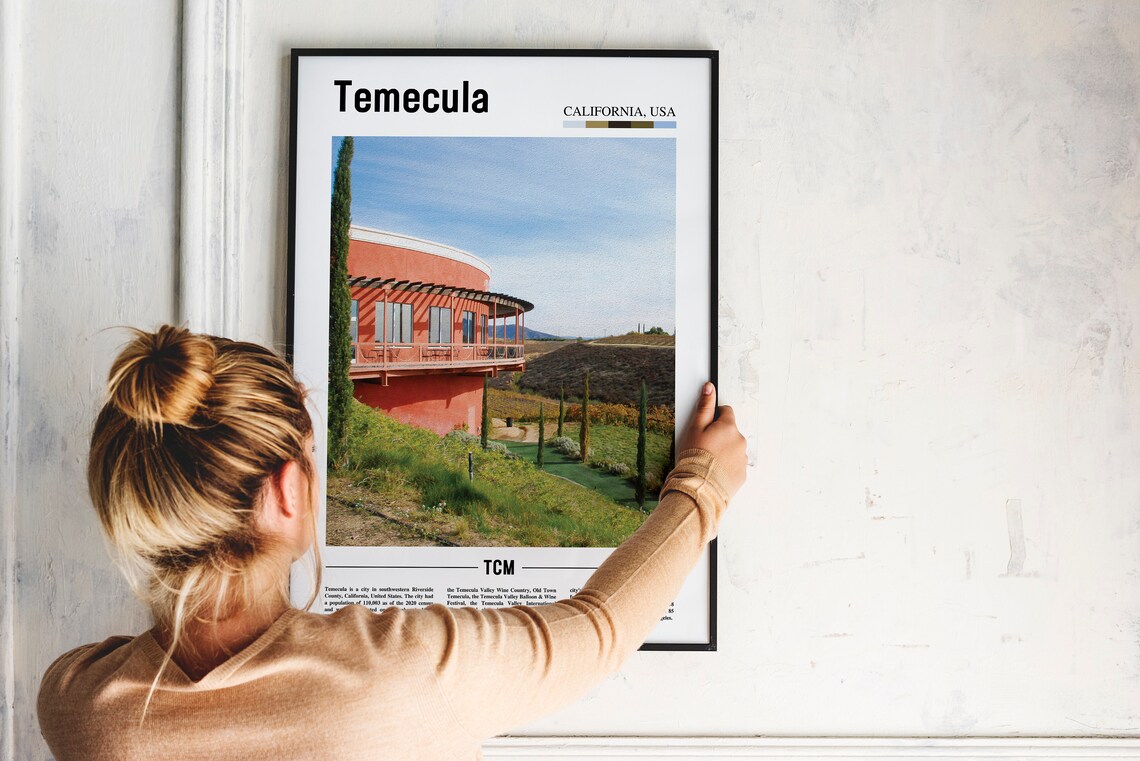 Temecula California Wine Country Hillside Building Color Photo Poster - Image 2