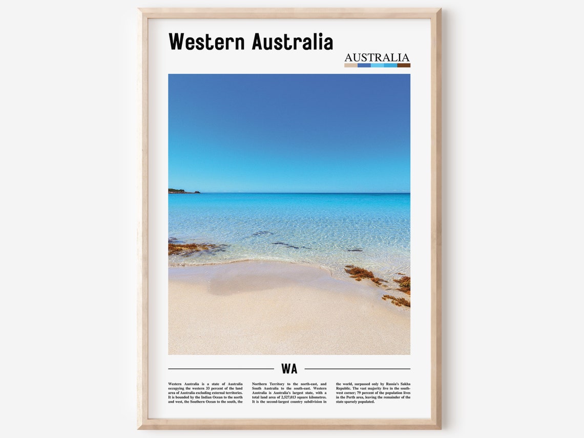 Western Australia Print Western Australia Poster Western Australia Wall Art Oil Painting Poster City Artwork Travel Artwork Travel Art