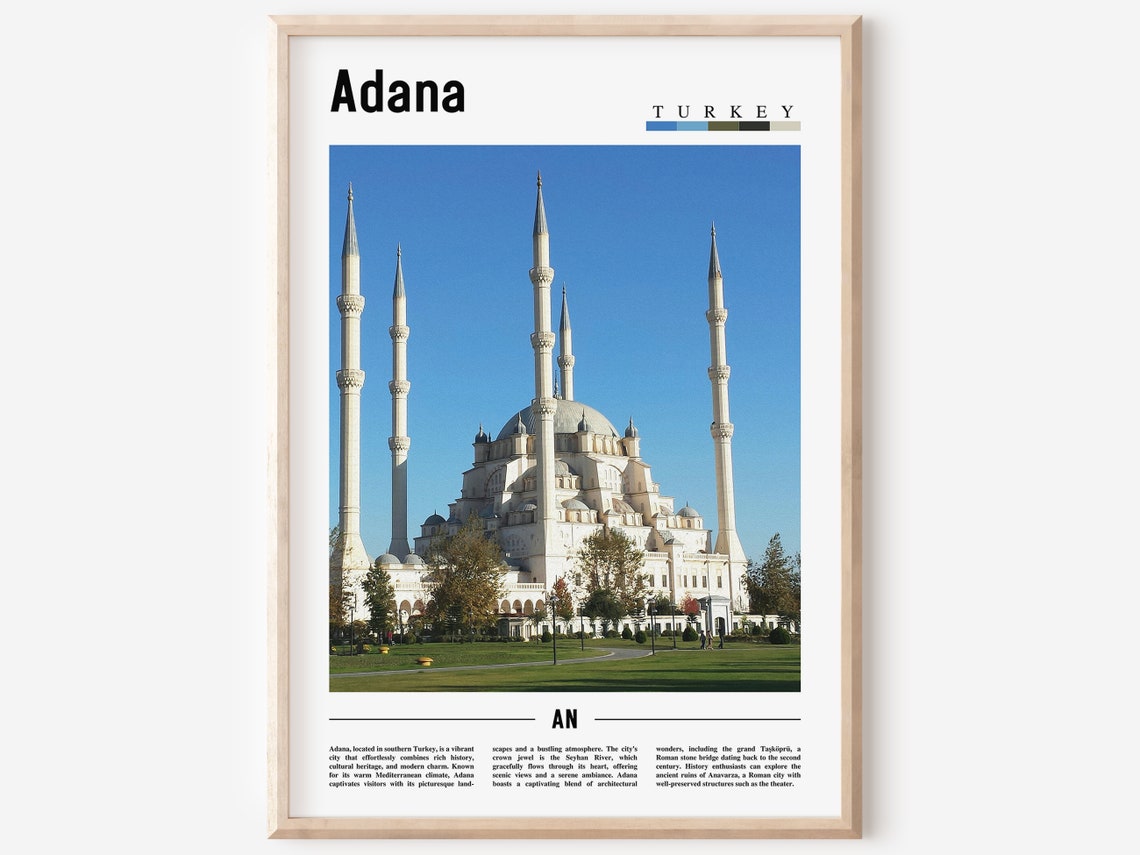 Adana Poster Adana Print Adana Wall Art Europe Photo Europe Poster Europe Print Travel Poster