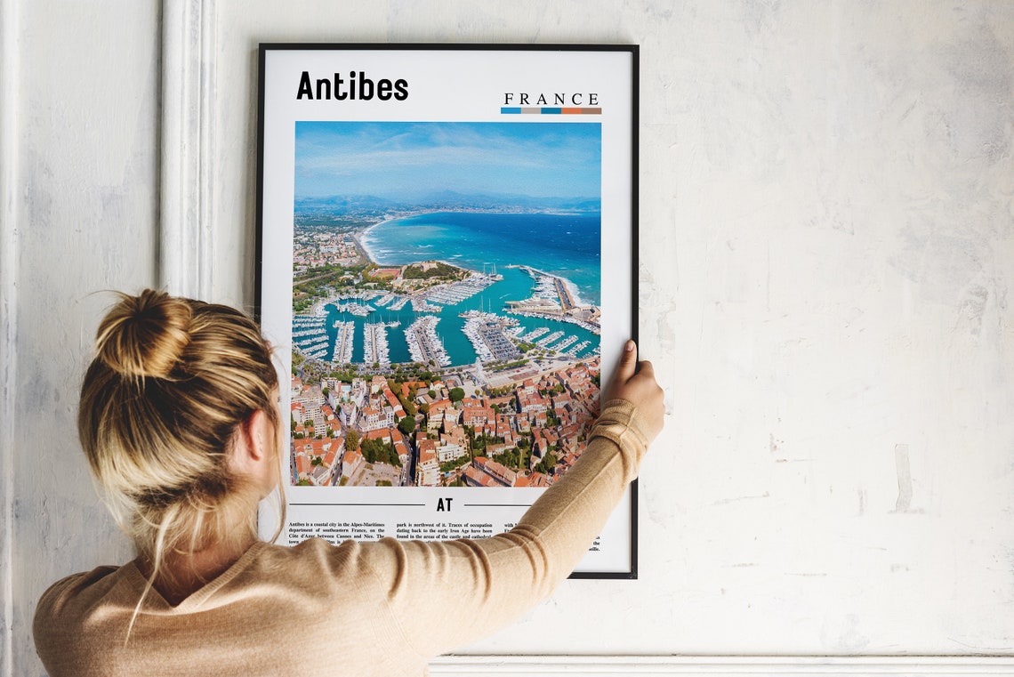 Antibes Print Antibes Poster Antibes Wall Art France Photo France Poster France Print France Wall Art Minimal Travel Poster - Image 2