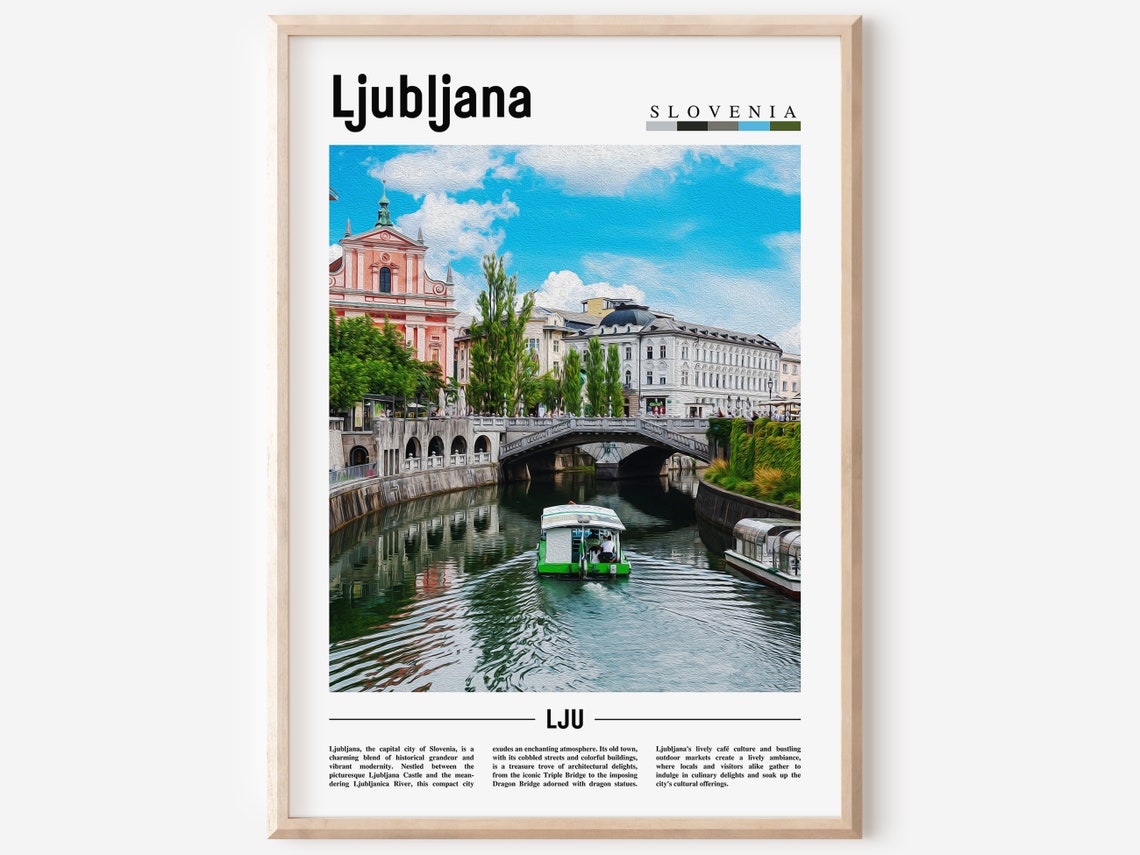 Ljubljana Poster Ljubljana Print Ljubljana Wall Art Europe Photo Europe Poster Europe Print Travel Poster