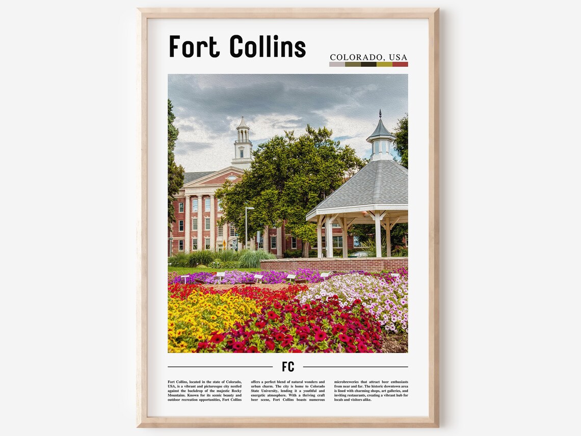 Fort Collins Colorado Flower Garden Gazebo Photography Poster