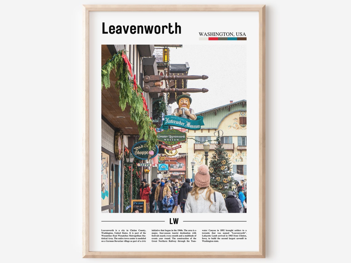 Leavenworth Washington USA Bavarian Village Street Poster LW Travel