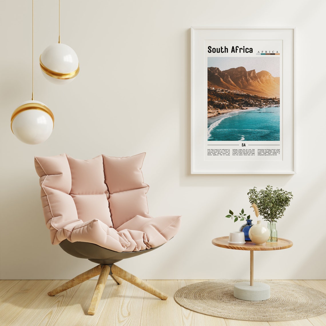 South Africa Poster South Africa Print South Africa Wall Art Minimal Travel Print Travel Destination Oil Painting Poster - Image 3