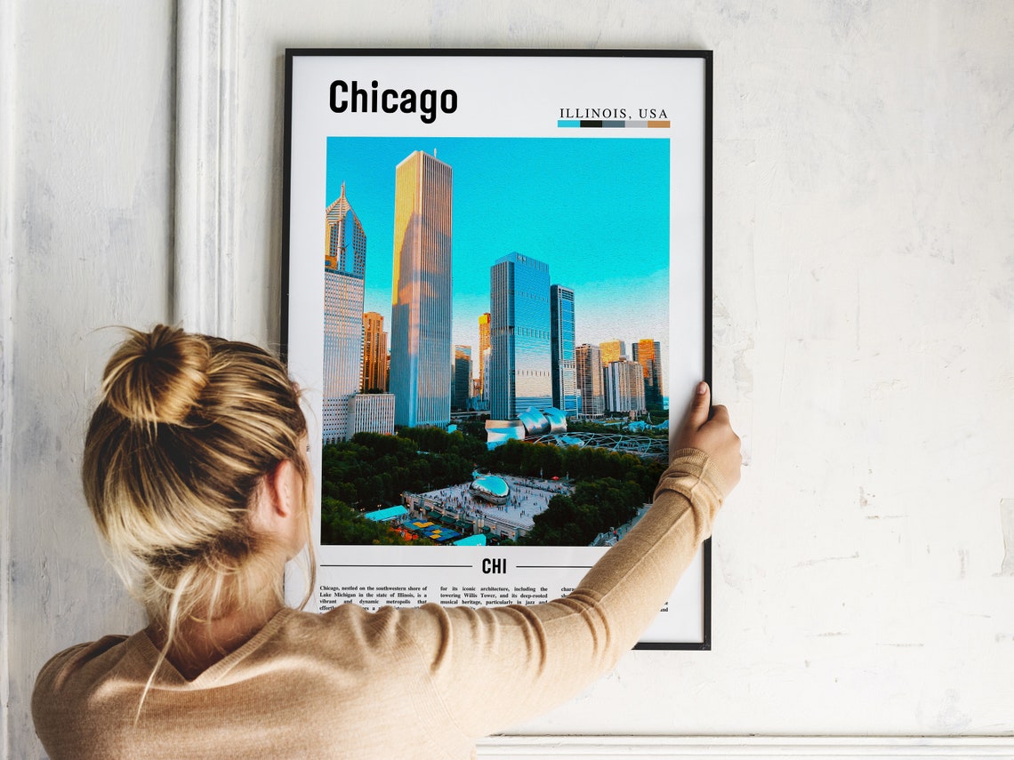 Chicago Print Chicago Poster Chicago Wall Art United States Photo United States Poster United States Print - Image 2