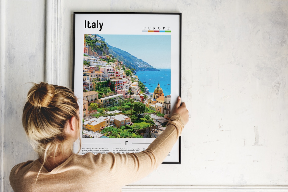 Positano Italy Amalfi Coast Cliffside Village Photo Travel Poster - Image 2