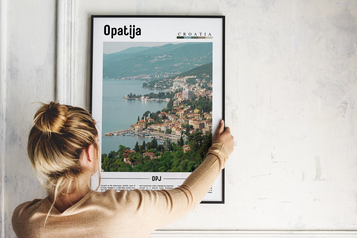 Opatija Poster Opatija Print Opatija Wall Art Europe Photo Europe Poster Europe Print Travel Poster - Image 2