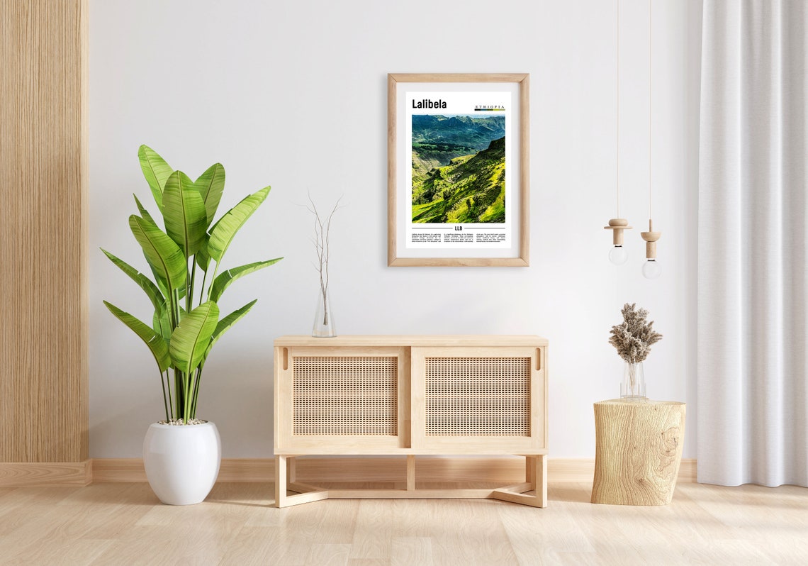 Lalibela Poster Lalibela Print Lalibela Wall Art Minimal Travel Print Travel Destination Oil Painting Poster - Image 2