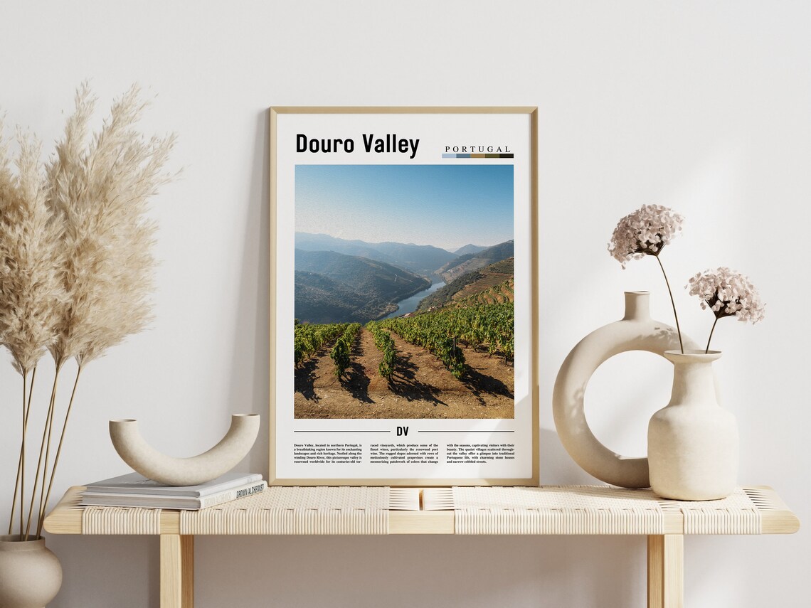 Douro Valley Portugal Terraced Vineyard River Photo Travel Poster - Image 3