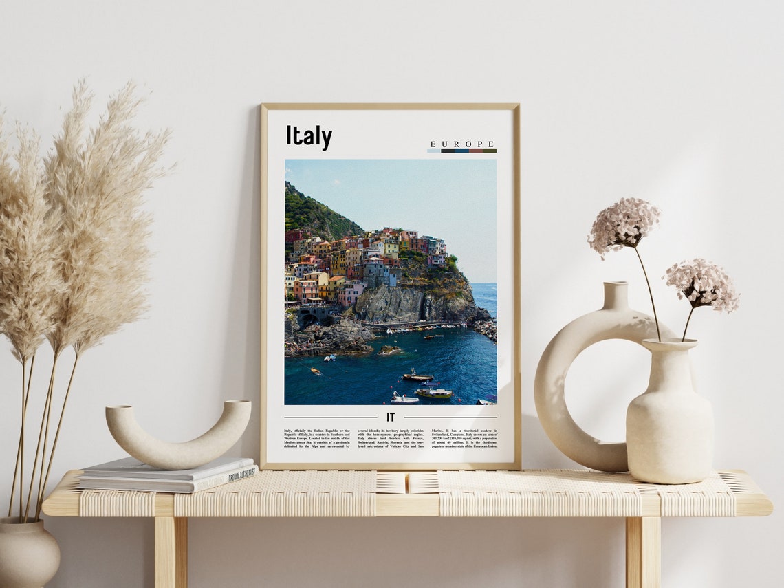 Italy Poster Italy Print Italy Wall Art Italy Photo Italy Poster Italy Print Italy Wall Art Minimal Travel Poster - Image 3