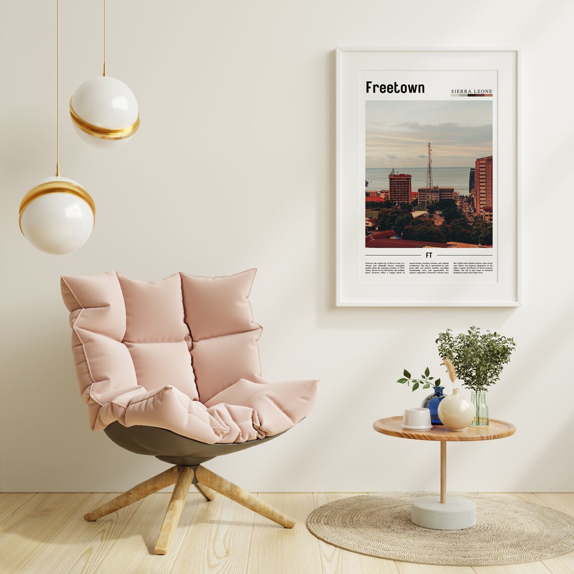 Freetown Sierra Leone Coastal City Golden Ocean View Photo Poster - Image 3