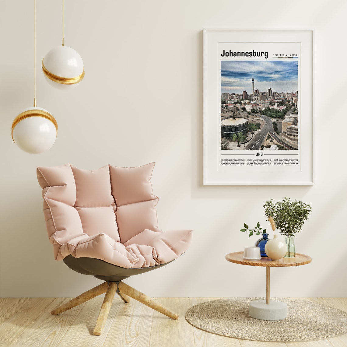 Johannesburg Poster Johannesburg Print Johannesburg Wall Art Minimal Travel Print Travel Destination Oil Painting Poster - Image 3