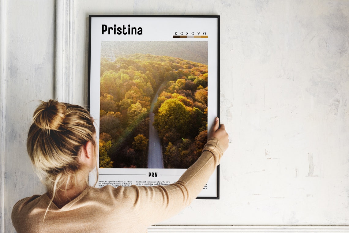 Pristina Poster Pristina Print Pristina Wall Art Europe Photo Europe Poster Europe Print Travel Poster - Image 2