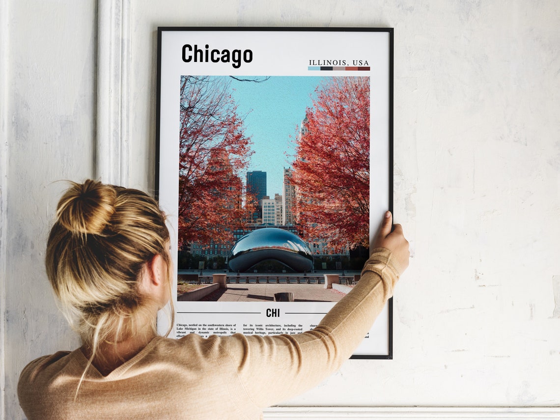 Chicago Print Chicago Poster Chicago Wall Art United States Photo United States Poster United States Print - Image 2