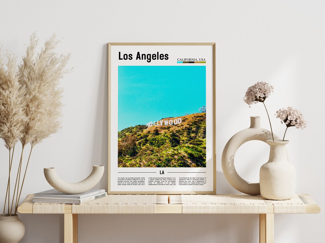 Los Angeles California Hollywood Sign Mount Lee Hillside Poster - Image 3