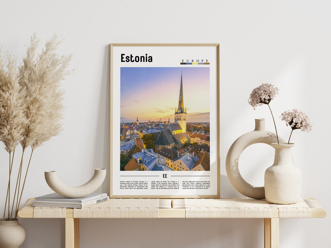 Estonia Poster Estonia Print Estonia Wall Art Europe Photo Europe Poster Europe Print Travel Poster - Image 3