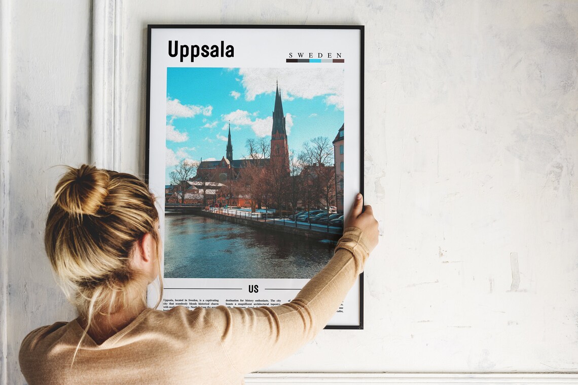 Uppsala Poster Uppsala Print Uppsala Wall Art Europe Photo Europe Poster Europe Print Travel Poster - Image 2