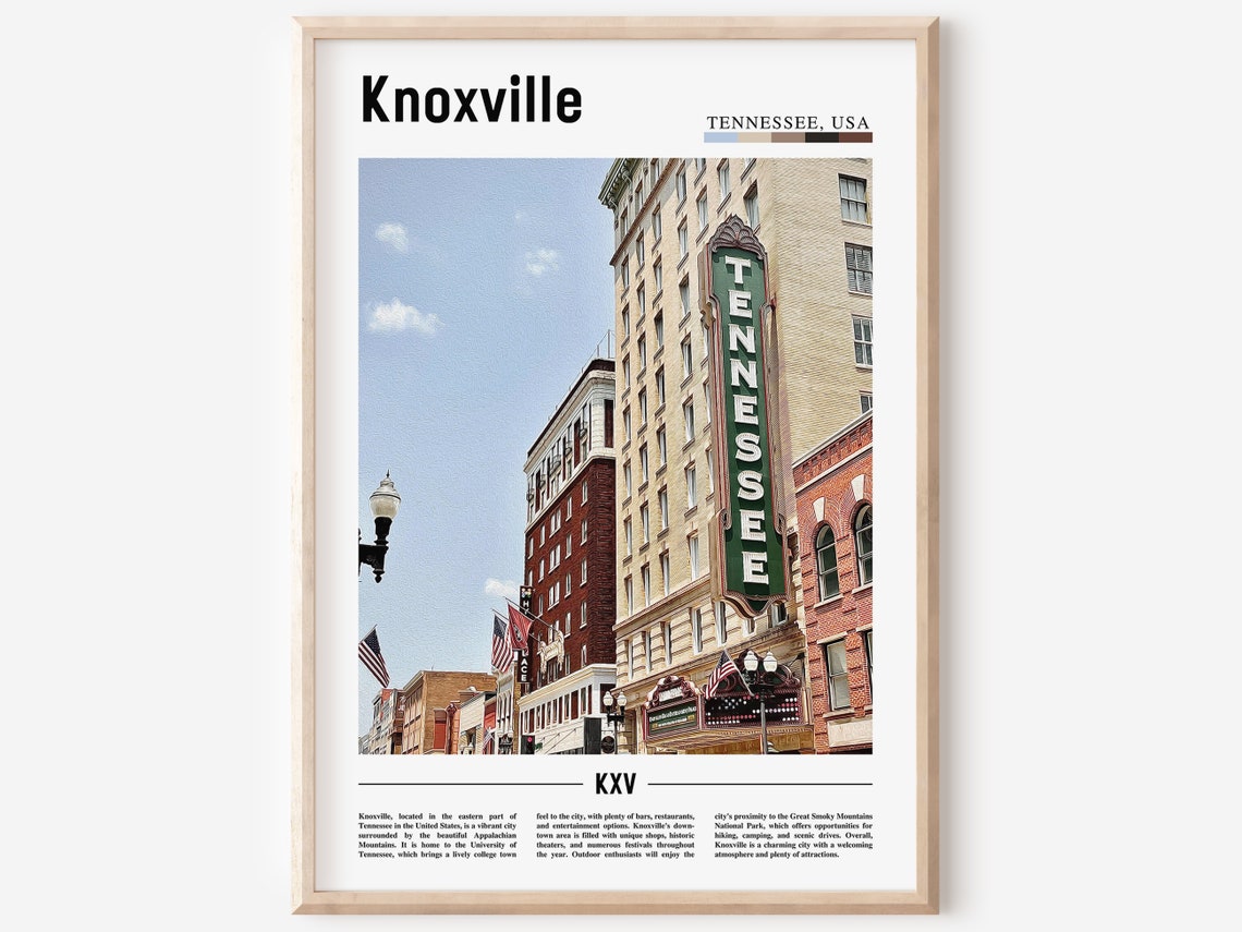 Knoxville Poster Knoxville Print Knoxville Wall Art United States Photo United States Poster United States Print Travel Poster