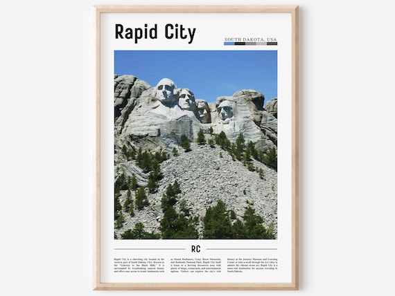 Rapid City South Dakota Mount Rushmore Carved Faces Photo Poster