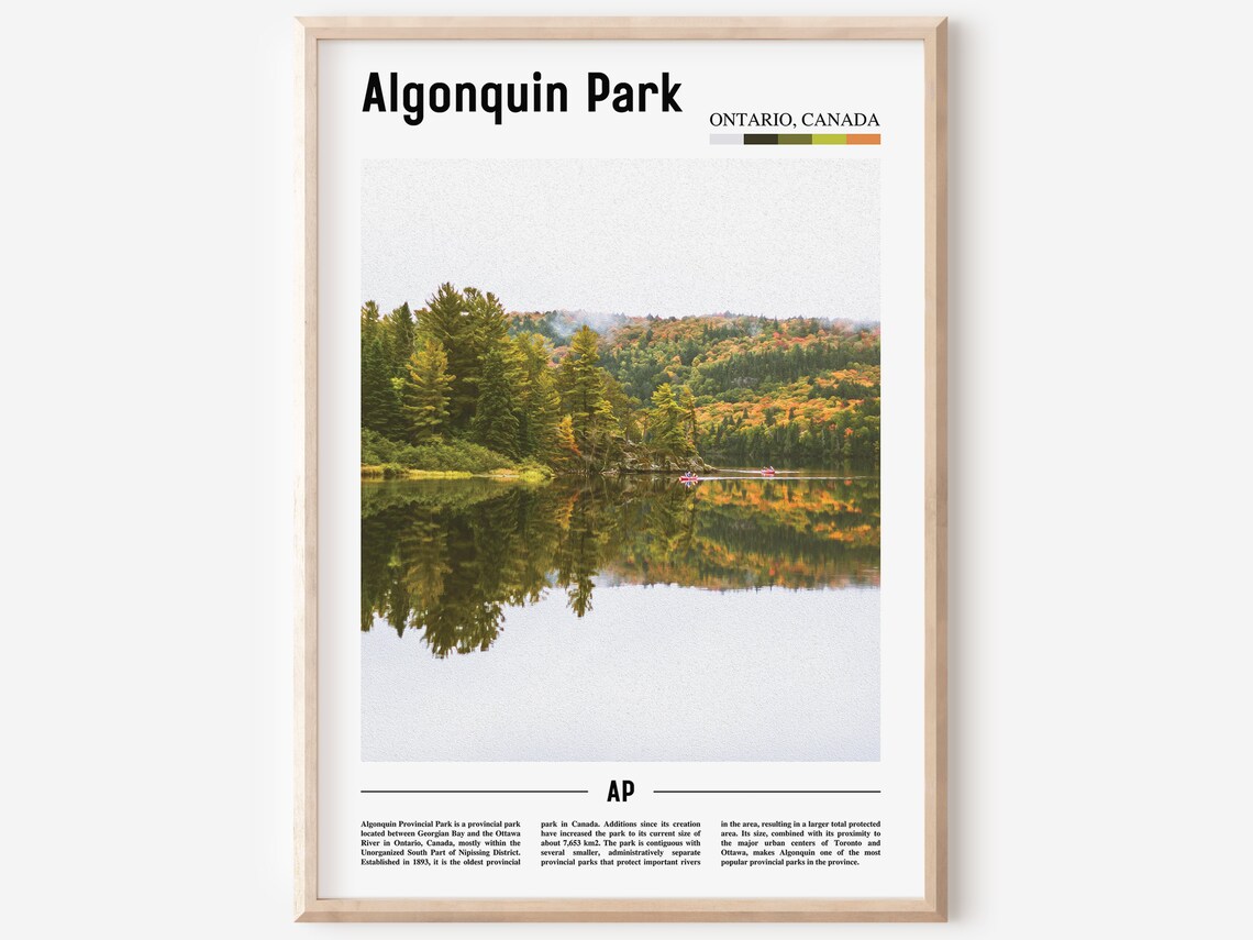 Algonquin Park Oil Painting Travel Poster