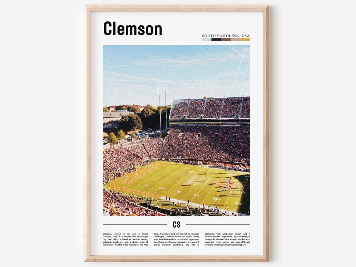 Clemson South Carolina College Football Stadium Game Day Photo Poster