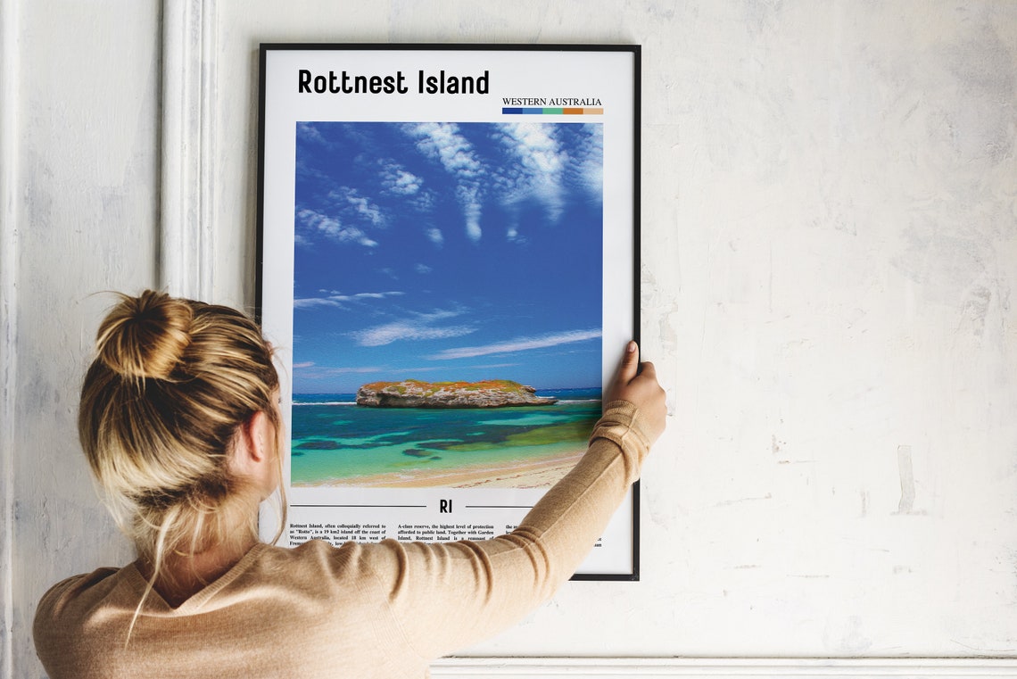 Rottnest Island Print Rottnest Island Poster Rottnest Island Wall Art Oil Painting Poster City Artwork Travel Artwork Travel Wall Art - Image 2