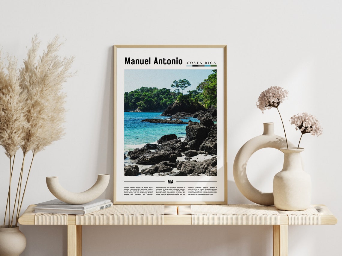 Manuel Antonio Costa Rica Rocky Coast Jungle Color Photo Poster - Image 3