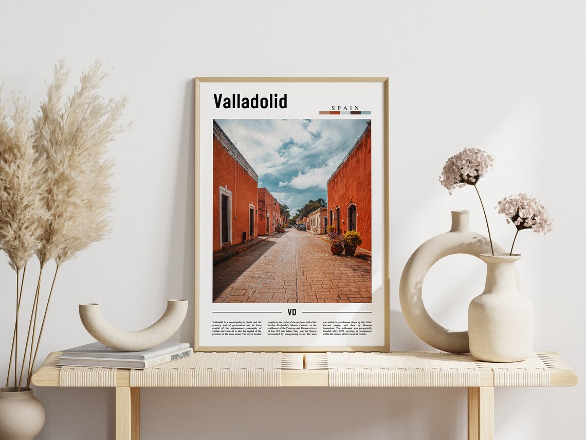 Valladolid Spain Colonial Street Old Town Photography Poster - Image 3