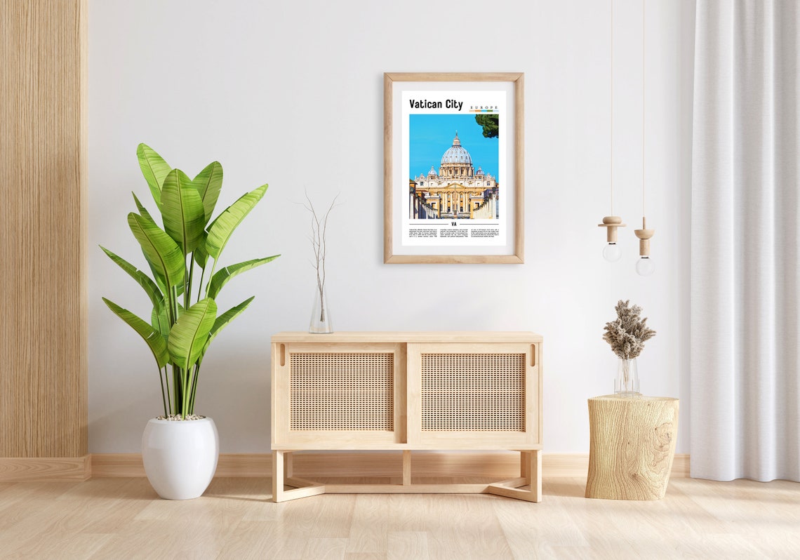Vatican City Print Vatican City Poster Vatican City Wall Art Oil Painting Poster City Print City Artwork Travel Artwork Travel Wall Art - Image 3