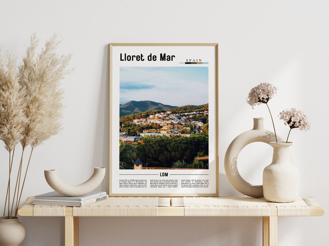 Lloret De Mar Spain Coastal Mediterranean Hillside Town Poster - Image 3