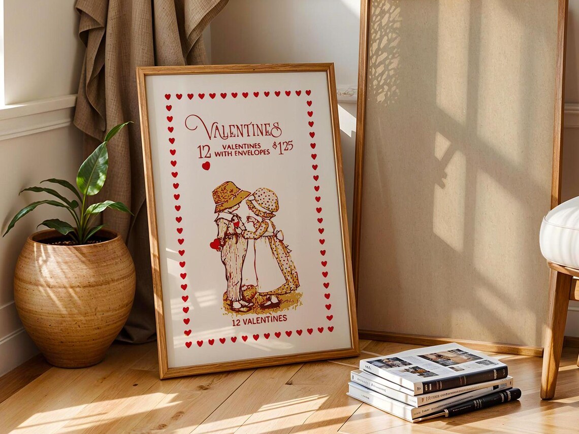 Retro Valentine Art Print, Cute Kitchen Decor - Image 4