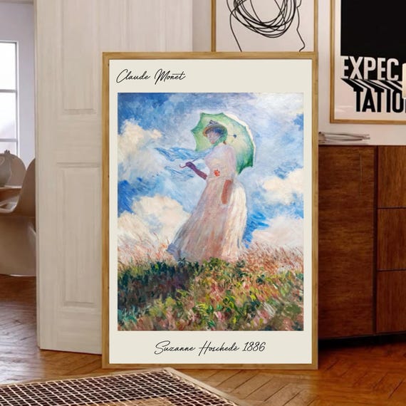 Claude Monet Suzanne Hosched, Vintage Painting