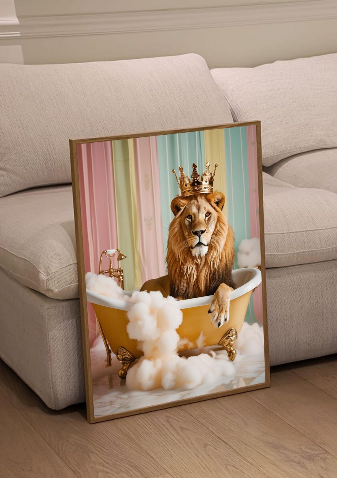 Majestic Lion, Vintage Safari Jungle Decor Print - Image 5