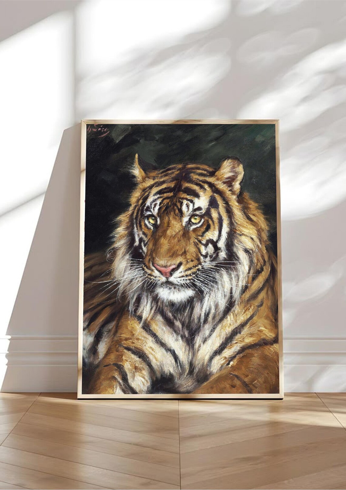 Geza Vastagh A Reclining Tiger, Vintage Wildlife Poster - Image 4